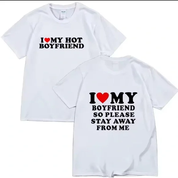 “I Love My Hot Girlfriend/Boyfriend” Graphic T-Shirt – Casual Cotton tee - Picture 6 of 10